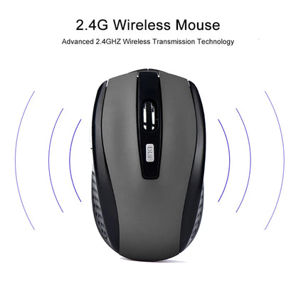 2.4G Wireless Mouse 2.4Ghz Gaming Mouse 6D Optical Wireless Mouse Slim Mini Noiseless Mice  DPI1600 for Macbook PC Laptop