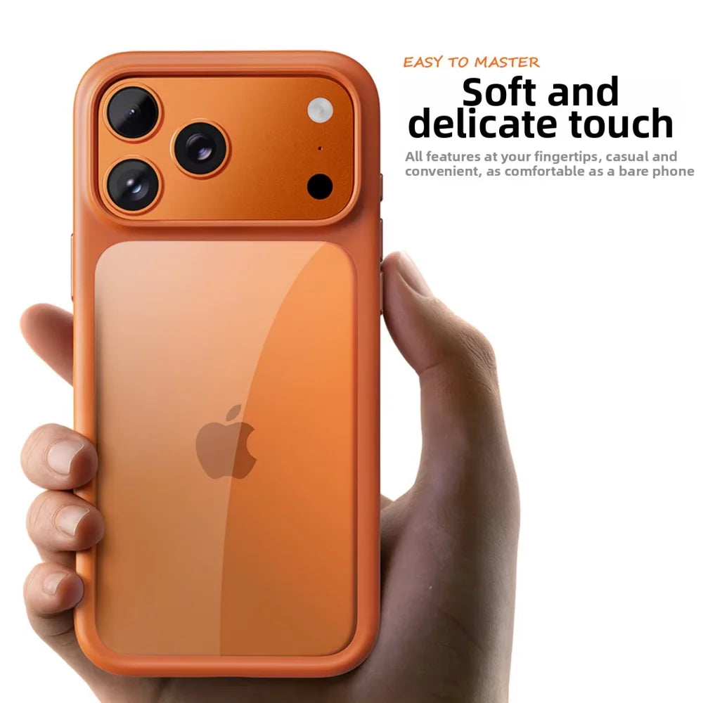 Smart Camera Touch Button Crystal Clear Blackplate Phone Case For iPhone 18 17 Pro Max 18Pro Soft Silicone Edge Shockproof Cover