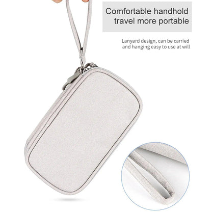 Data Cable Storage Bag Waterproof Portable Carry Case  Storage Bag Travel Organizer Bag for Cable Cord USB Charger