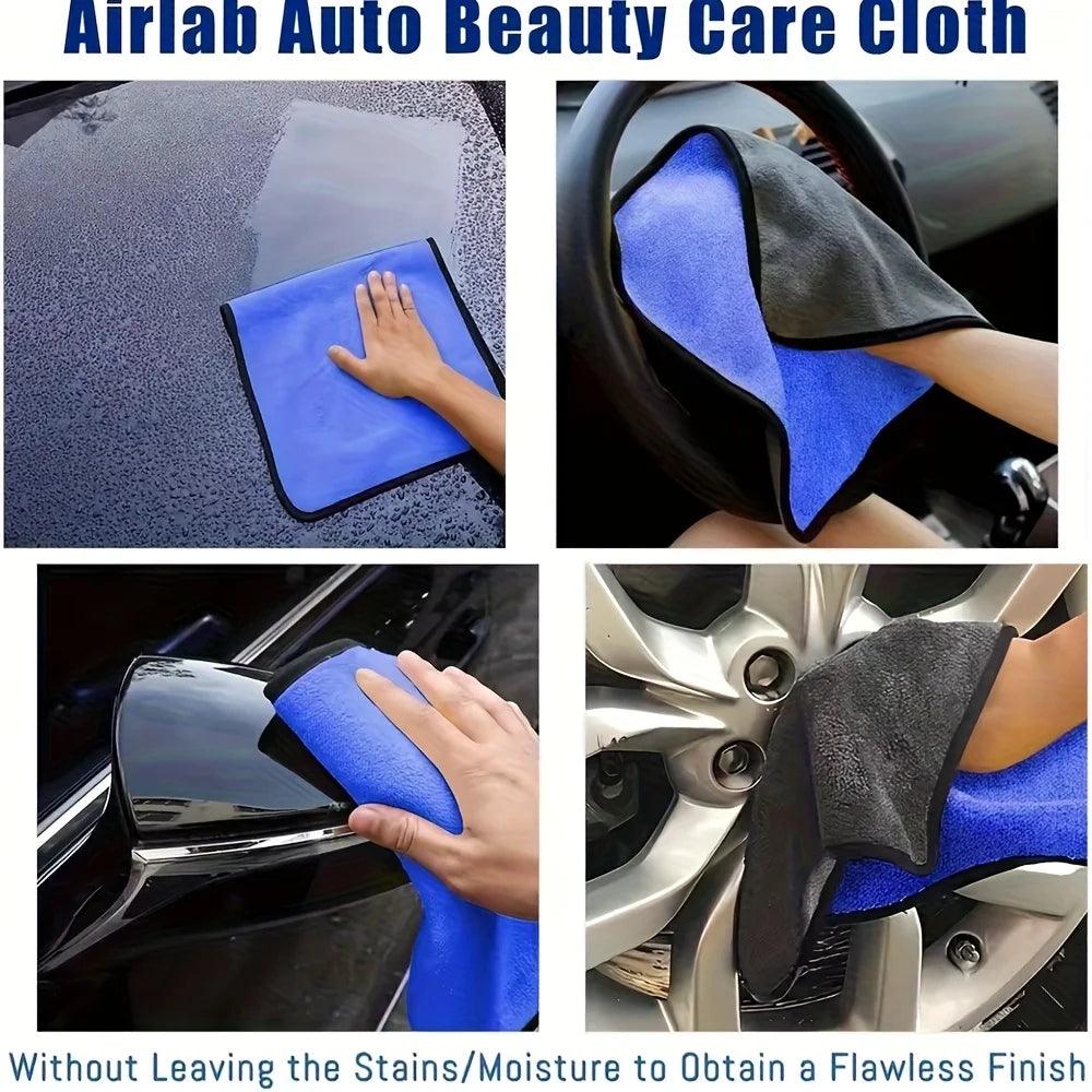 1-10pcs Microfiber Car Cleaning Towels Ultra Absorbent Car Drying Cloth Auto Detailing Washing Towel Father's Day Gift For Dad