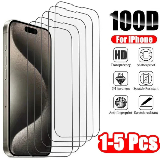 Tempered Glass Screen Protector for iPhone 1–5PCS