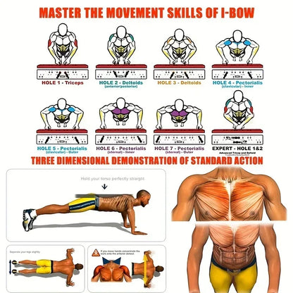 Push-up Board Set Portable Multifunctional Push-up Bar Foldable Fitness Equipment For Chest Abdomen Arms/Back Training - Urbizia