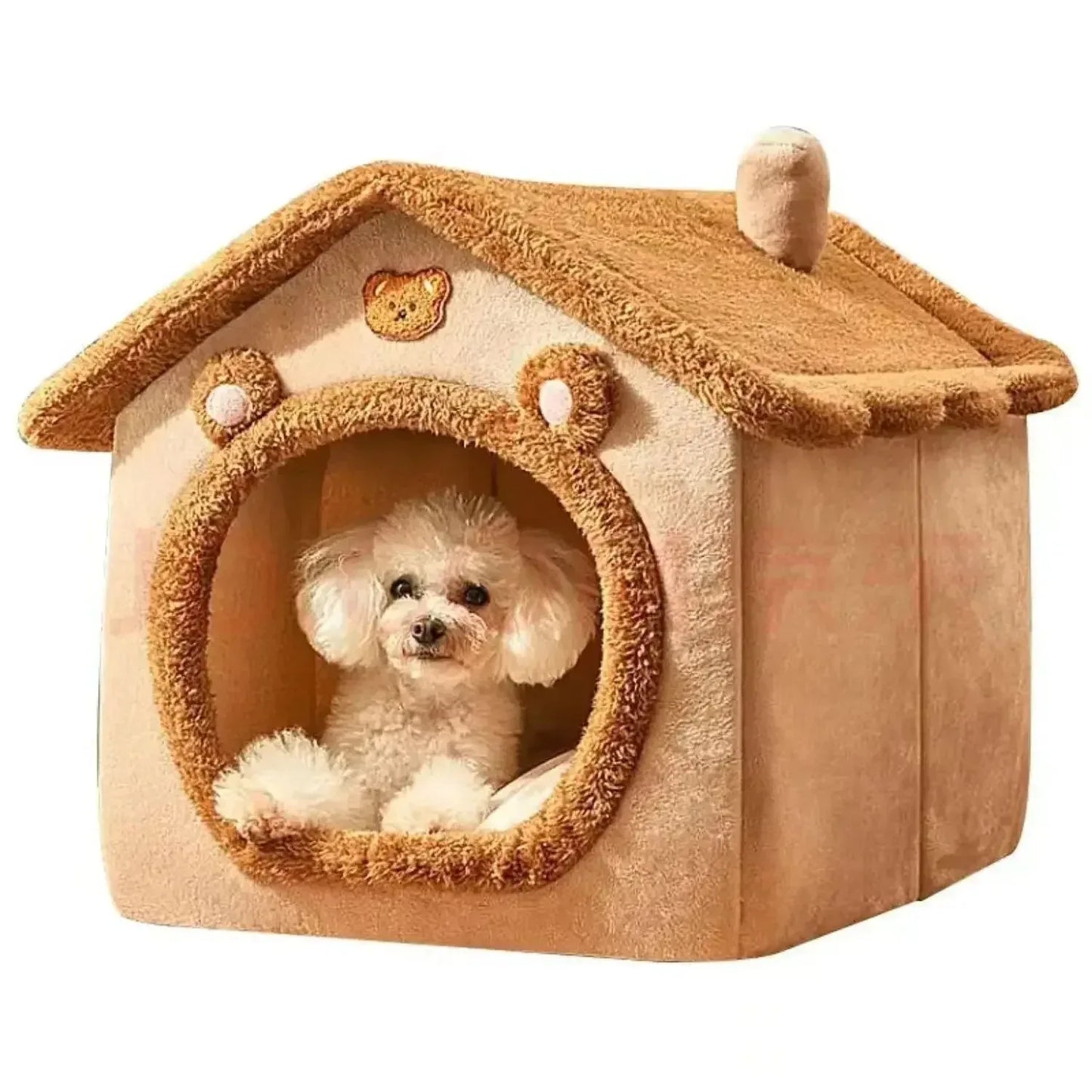 Indoor Warm Dog House Soft Pet Bed Tent House Dog Kennel Cat Bed Removable and Washable Cushion Suitable Four Season Universal - Urbizia