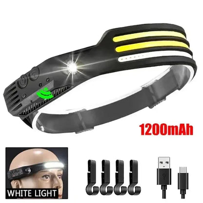 COB LED USB Rechargeable Headlamp - Urbizia