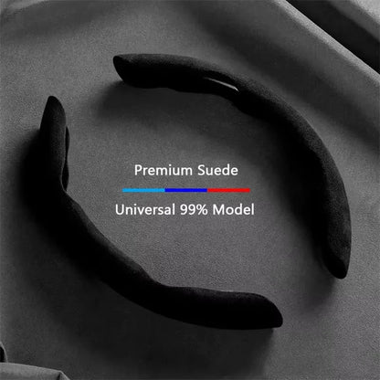 2026 2/3PCS Suede Universal 38CM Car Steering Wheel Booster Cover Non-Slip Auto Interior Steer Protector Decoration Accessories