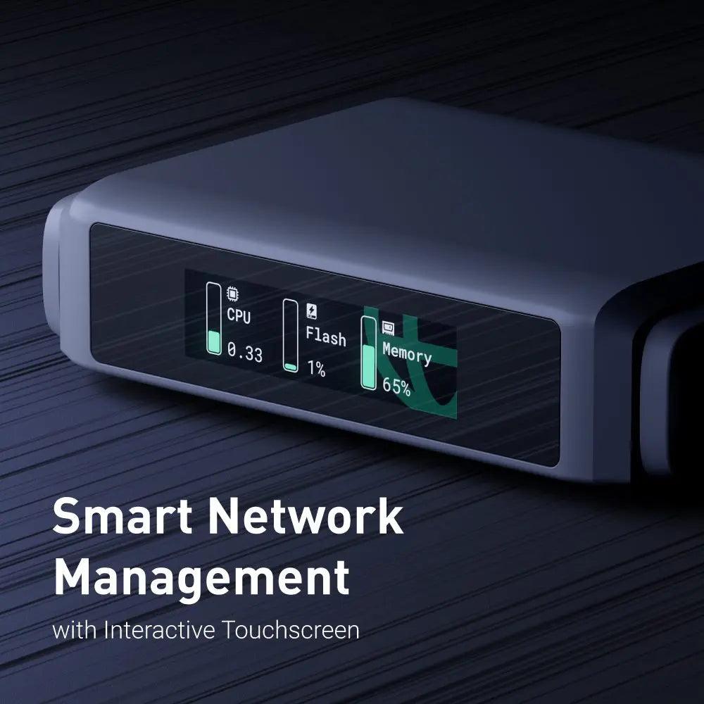 GL.iNet GL-BE3600( Slate 7) Wi-Fi 7 Router, Dual 2.5G Ports, Touch Screen, 3570Mbps Gaming Hotspot, VPN for Public & Hotel