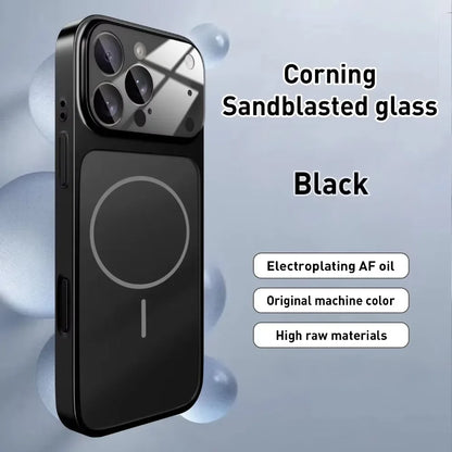 Original Glass Nano Matte Case For iPhone 17 Pro Max Air 16 15 14 13 12 11 Magnetic for Magsafe Wireless Charging Armor Funda