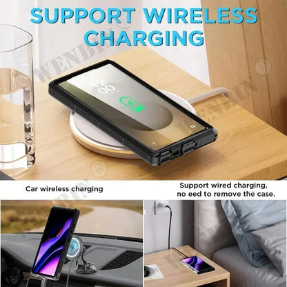 Case For Samsung Galaxy S26 S25 Ultra S24 S23 Plus IP68 Waterproof 360 Magsafe Cover Capa Fundas