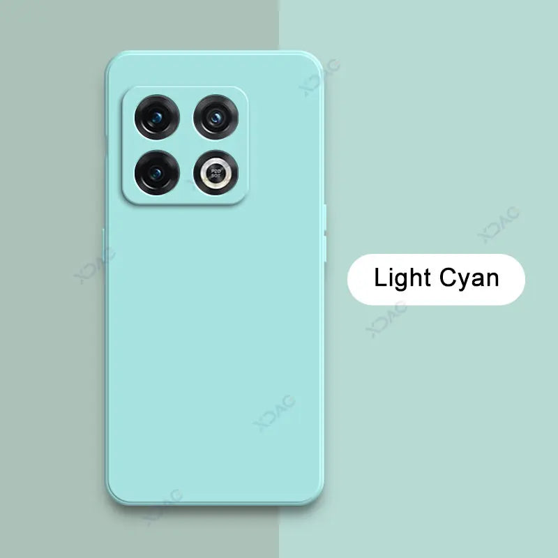 Luxury Cover for OnePlus 10 Pro OnePlus10Pro 5G Square Liquid Silicone Phone Case One Plus OnePlus10 10Pro Double Liner Soft Bag