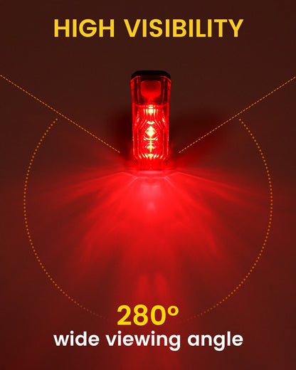 RAVEMEN TR250 Bike Rear Light Rechargeable Bicycle Taillight Lamp With ABM07 Mount Brake Sensor Auto on-off 250 LED lumens IPX6