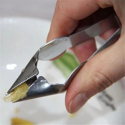 Stainless Steel Strawberry Peeler Pineapple Corer and Slicer Kitchen Utensil with Clips Practical Fruit Tool