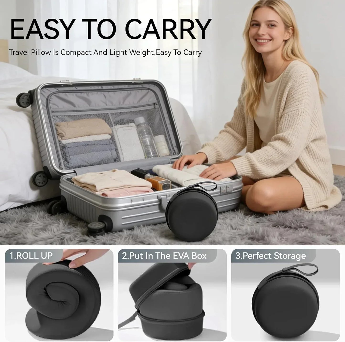 Memory Foam Car Pillows Soft Neck Support Travel U Shaped for Airplane Or Office Home Comfort Neckrest Pad Cervical Automobile