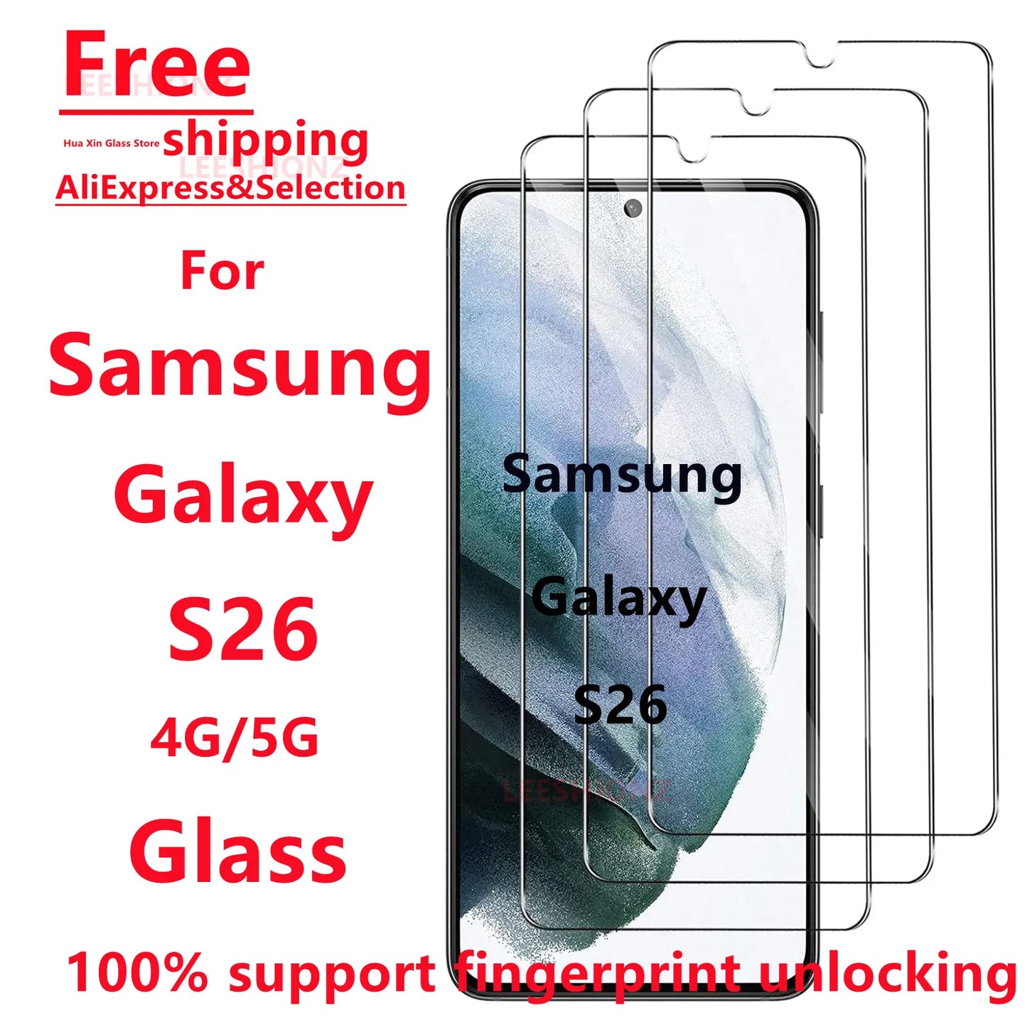 1/4Pcs Tempered Glass Screen Protector for Samsung Galaxy S26 - Smartphone Protection Suitable for Samsung S26 Series