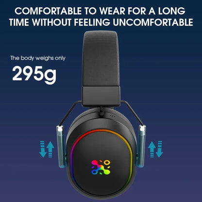 LDON Wireless Gaming Headset for PS5 PS4 Bluetooth 2.4GHz Headphone with Surround Sound Memory Foam for Switch Laptop Mobile Mac - Urbizia