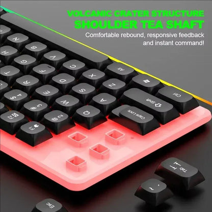 GTX350 Gaming Keyboard Mouse Combos Computer Laptop Backlight Gamer Kit LED Wired Usb Keyboard GTX350 Set-Black