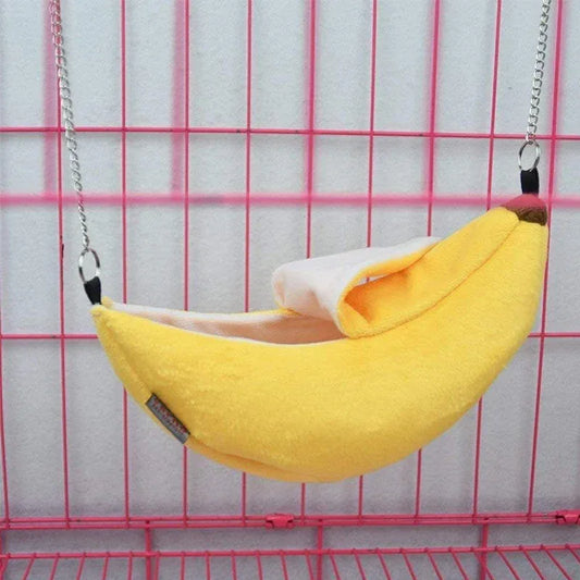 Banana Hamster Bed House Hammock Small Animal Warm Bed House Cage Nest Hamster Accessory for Sugar Glider Hamster Small Bird Pet - Urbizia