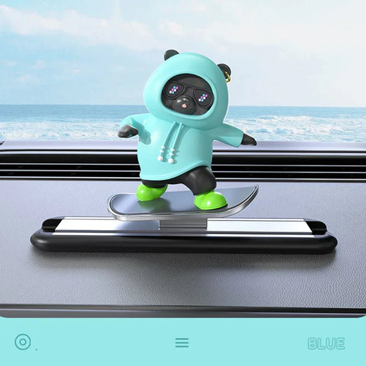 Magnetic Skateboard Bear Car Dashboard Ornament - Urbizia