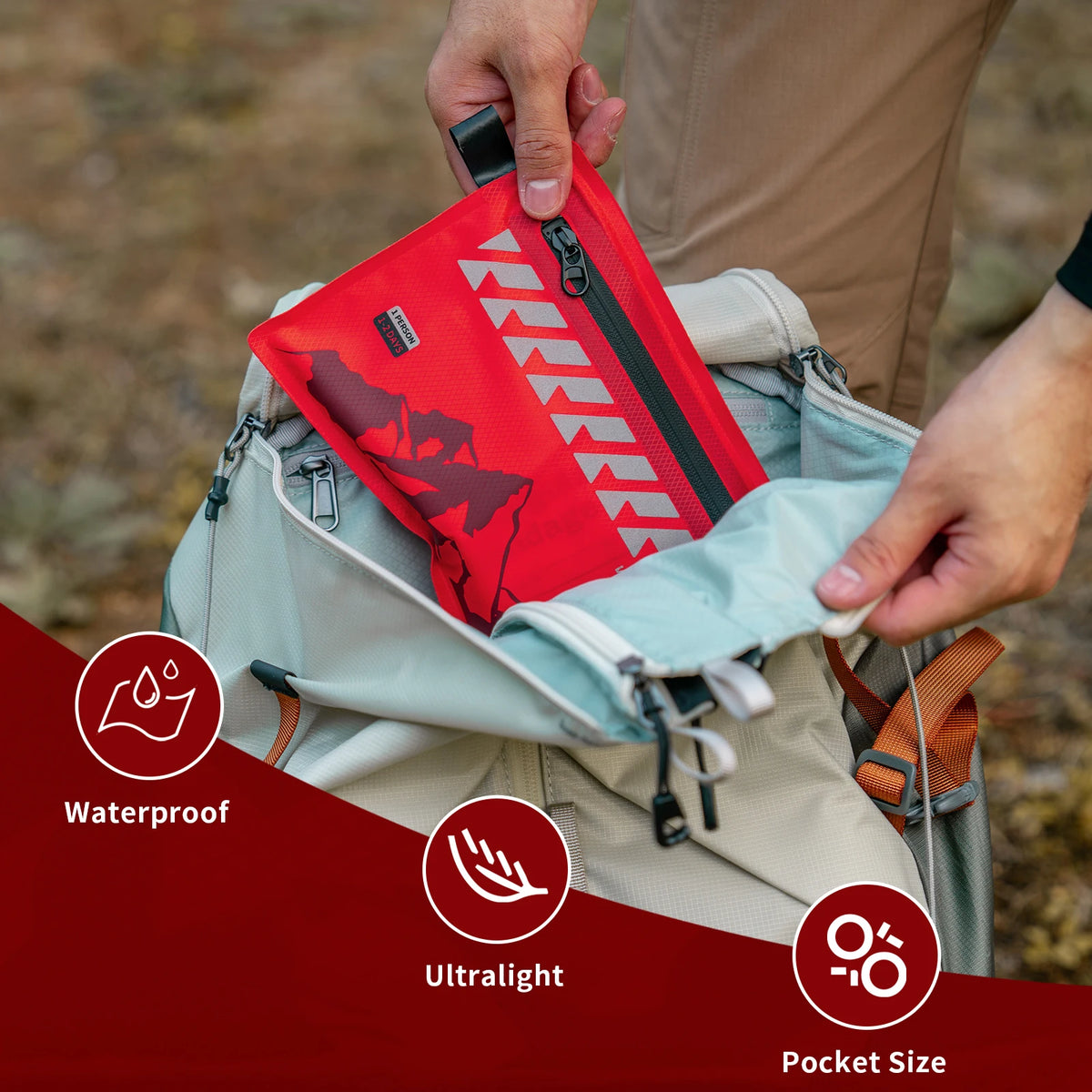 Rhino Rescue Small First Aid Kit - Ultralight Waterproof Medical Kit for Hiking Backpacking Cycling Travel Vehicles