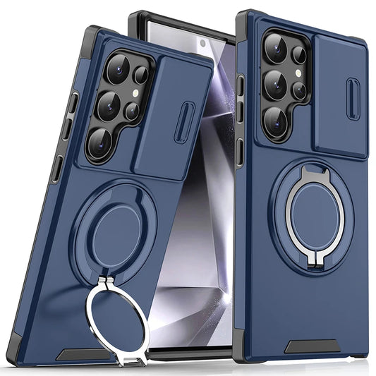 Luxury 360 ° Rotating Hidden Metal Ring Car Holder Armor Phone Case For Samsung S24 Ultra S21 S22 S23 Ultra Plus S20 FE A54 A15