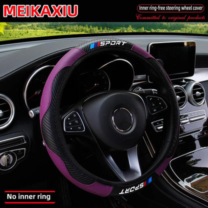 All-Season Carbon Fiber Sport Steering Wheel Cover