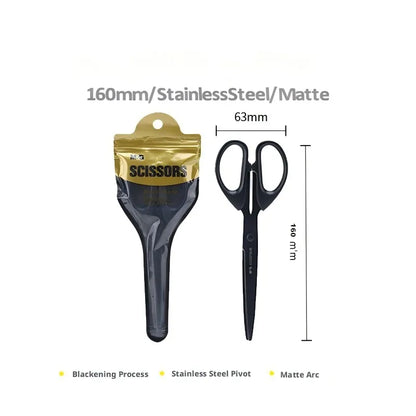 High Hardness Black Blade Scissors Anti-rust Anti-stick Sharp Durable Multipurpose Home Office Craft Sewing Paper Fabric Shears
