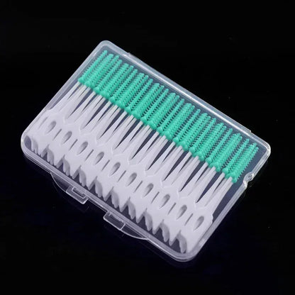 40/120pcs Interdental brush Food grade silicone clean tooth crevices Dental care box toothpicks dental odontología - Urbizia