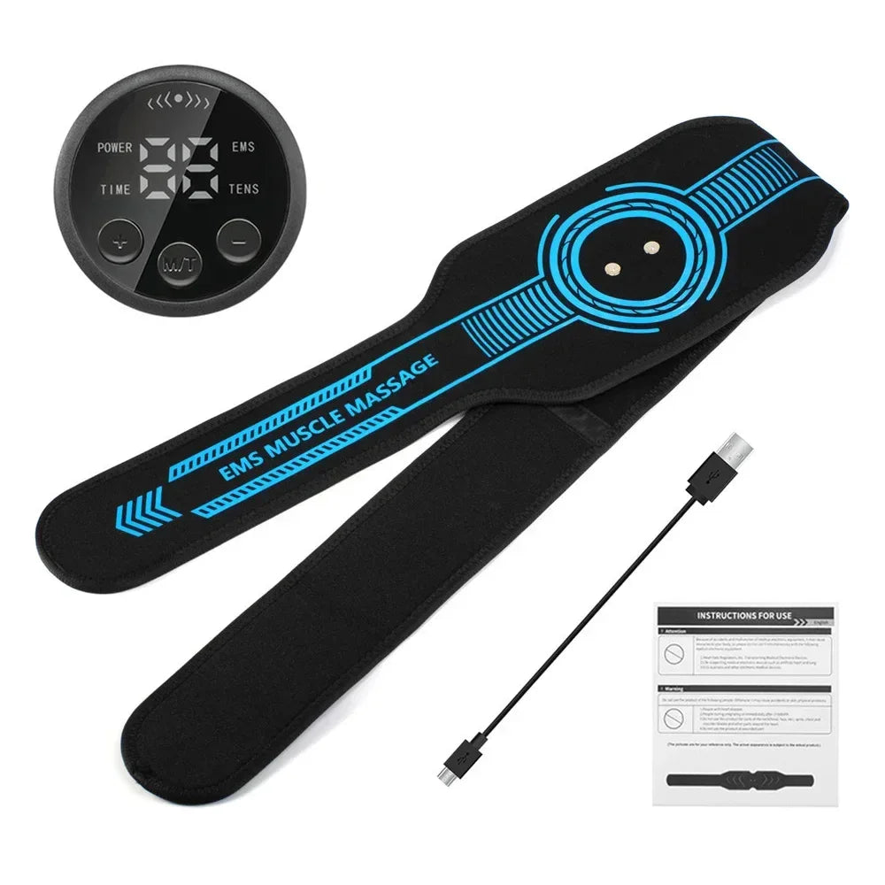 EMS Abdominal Fitness & Massage Belt – Intelligent USB Rechargeable - Urbizia