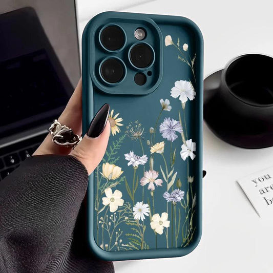 Floral Shockproof Soft TPU Case for iPhone Series