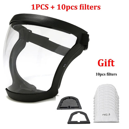 Protection Mask Splashproof Transparent Facial Protector Face FaceMask Protective Outdoor Safety Mask Head Cover Work Protection