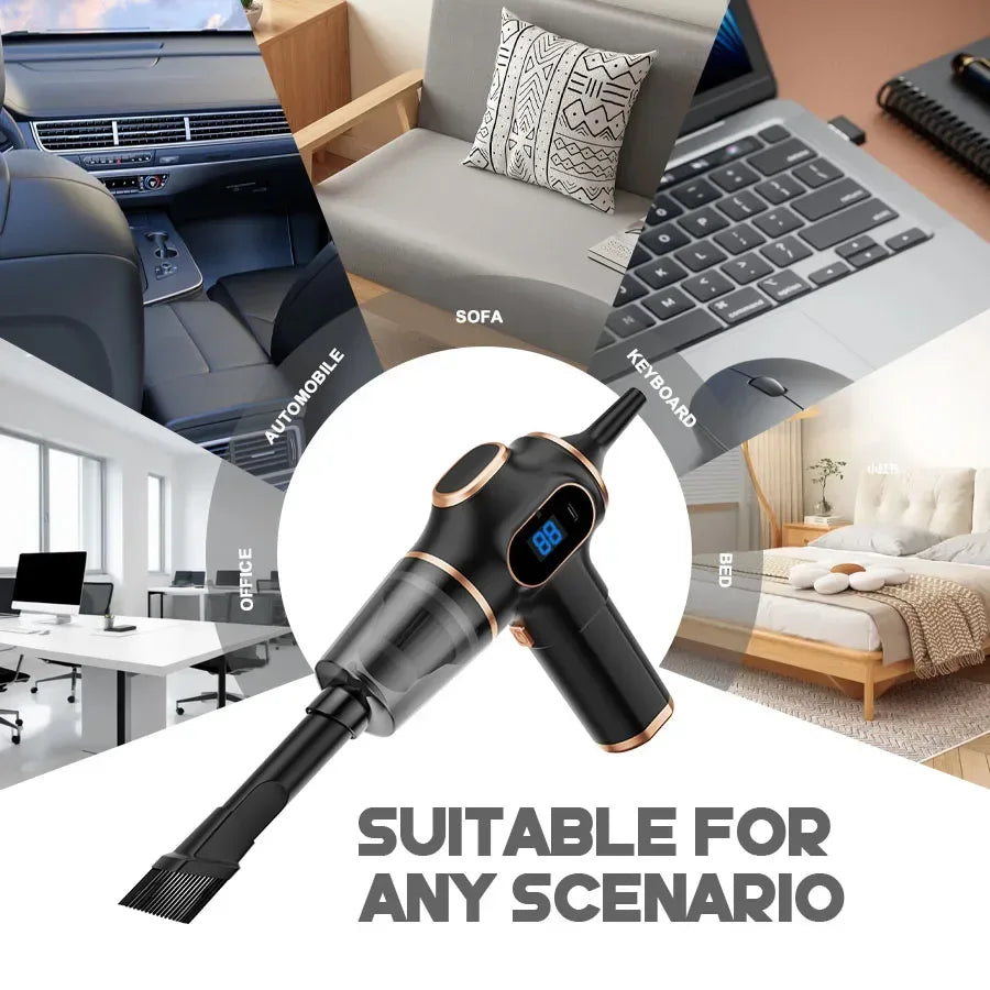 NEW ABS Wireless Car Vacuum Cleaner Home Appliance Sofa Office High-Power Household Cleaning Machine Mini Vacuum Carpet Cleaner - Urbizia