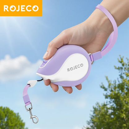 ROJECO Mini Automatic Retractable Dog Leash 3M Extendable Rope For Outdoor Travel Walking Hiking Pet Cat Dogs Traction Rope Lead