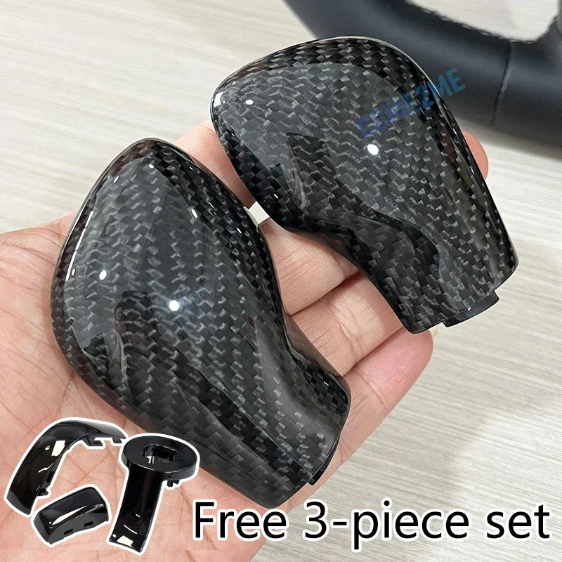 Carbon Fiber DSG Gear Knob Cover Shifter Trim for VW Golf 7 GTI R Tiguan Passat B7 B8 CC R20 Scirocco Jetta MK6 GLI Interior