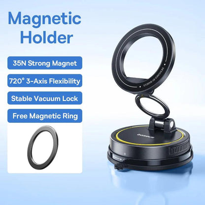 Baseus Magnetic Car Phone Holder Vacuum Suction Cup Stand 360° Rotation Мagnet Holder For iPhone Gym/Driving Vacuum Phone Stand