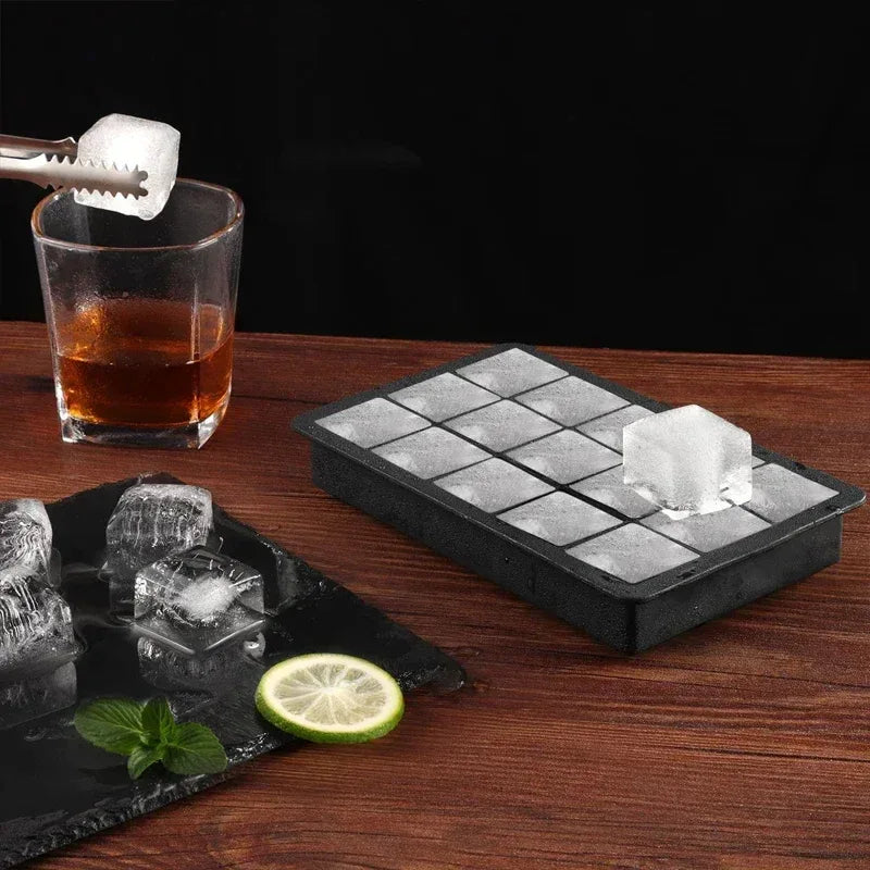 15 Grid Silicone Ice Cube Tray Large Freezer Mold