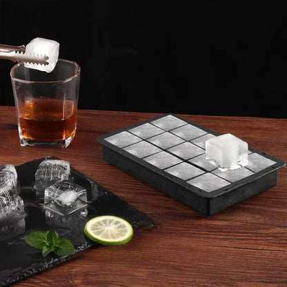 15 Grid Silicone Ice Cube Tray Large Freezer Mold