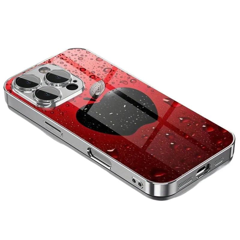 iPhone Lucky Red Water Drop Glass Case