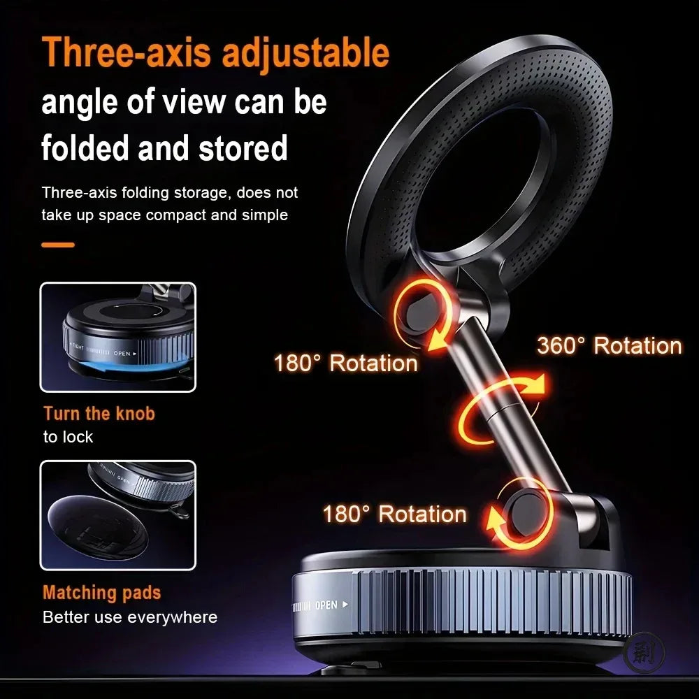 Strong Magnetic Car Phone Holder – 360° Adjustable Foldable Mount - Urbizia