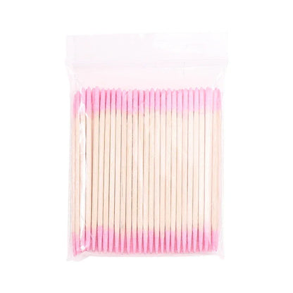 1/2/5/10PCS Nails Disposable Wood Cotton Swab Double Head Clean Sticks Manicure Cuticle Pusher Nail Polish Remover Art Tool