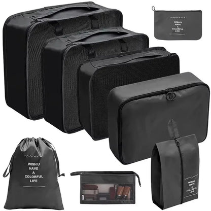 7/8/9/10/11 Pcs Set Travel Organizer Storage Bags Suitcase Packing Cubes Set Cases Portable Luggage Clothes Shoe Tidy Pouch