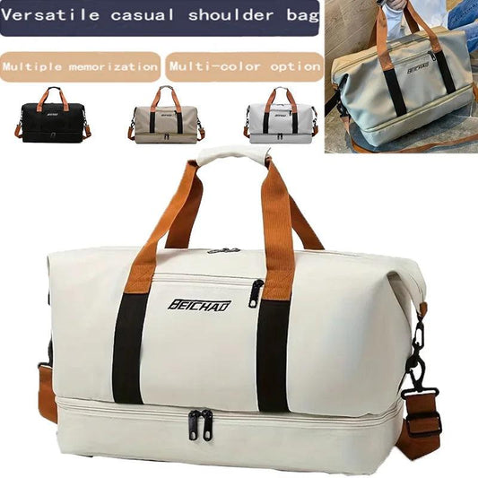 Water-Resistant Oxford Travel Gym Duffle Bag