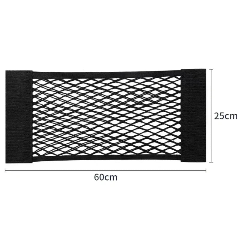Car Storage Net Stretchable Mesh Pocket Net Magic Elastic Sticker Universal Rear Mesh Trunk Seat Bag Pocket Cage Auto Organizer - Urbizia