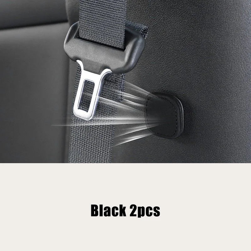 2Pcs Magnetic Car Seat Belt Holder Fixing Clip Pu Leather Seatbelt Limiter Stopper For Safety Belt Clip Prevent Falling