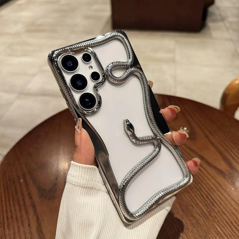 Plating 3D Snake TPU Case for Samsung Galaxy Series