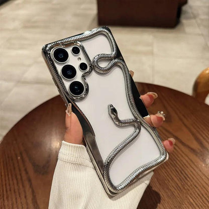 Plating 3D Snake TPU Case for Samsung Galaxy Series