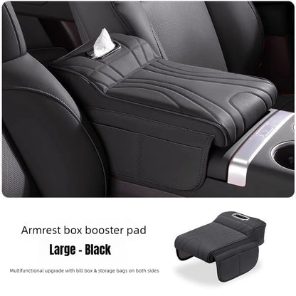 2026 New Universal Memory Foam Car Armrest Booster Pad with Storage Pocket Comfort Cushion for Driver Auto Interior Accessories