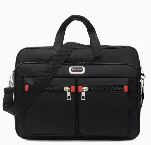 15.6 Inch Business Laptop Bag Oxford Cloth Multi‑Pocket Briefcase, Shoulder Messenger Handbag for Office Travel