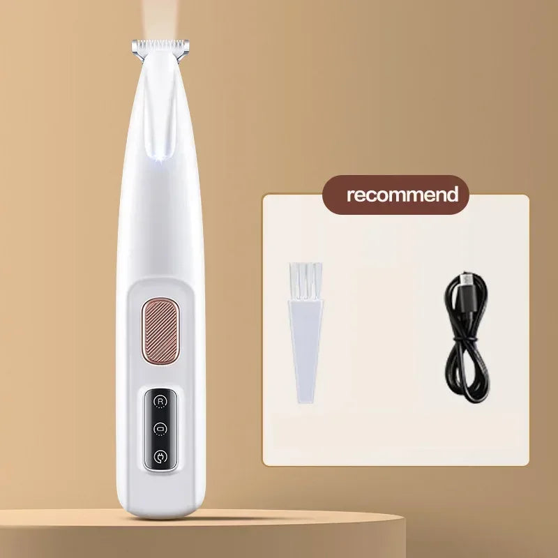 Dog Paw Trimmer with LED Light Fully Waterproof Pet Hair Trimmer with LED Display Dog Clippers for Grooming 18mm Widen Blade - Urbizia