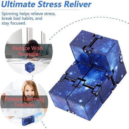 Infinity Cube Flip Fidget Toy for Stress & Focus Relief