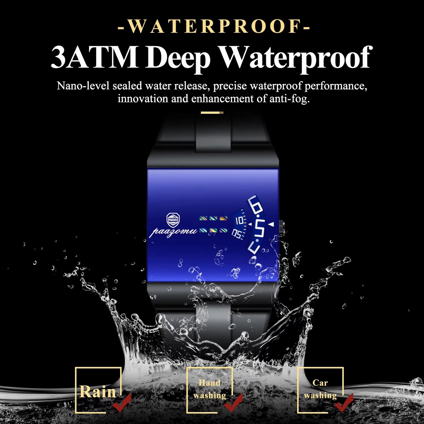 PAAZOMU Fashion Original Men Clock Waterproof Stainless Steel Elegant Man Wristwatch Quartz Casual Business Men's Watches Reloj