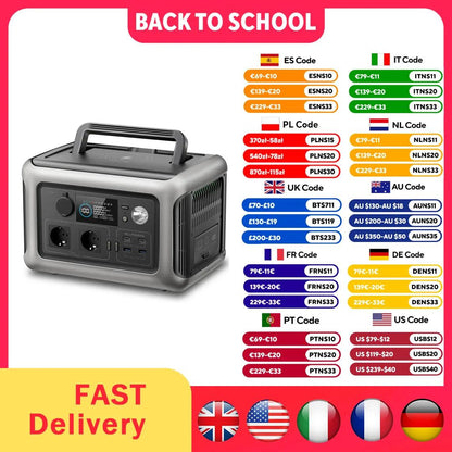 ALLPOWERS R600 Portable Powerstation 299wh LiFePO4 Battery with 600W AC Outlets for Outdoor